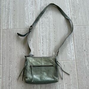 Frye Caelan Leather Crossbody Bag Color Basil Green Brass Hardware